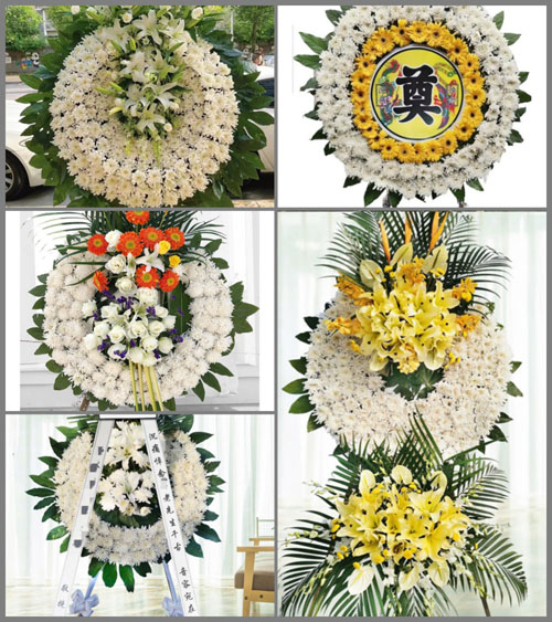 福建漳州平和县秀峰乡双塘村花圈速递